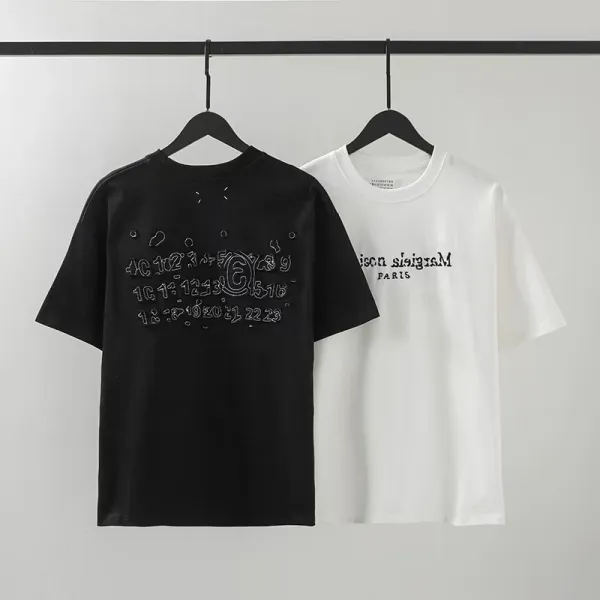 Maison Margiela MM6 T-Shirt Collection Black and White Graphic Tees - 18