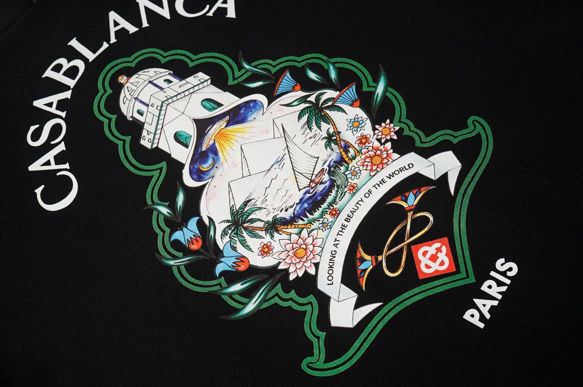 Casa Way Flamingo Tennis Graphic T-Shirt Black - 18