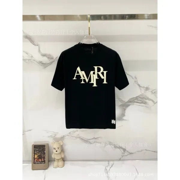 Ami Paris Logo Graphic T-Shirt Black - 1