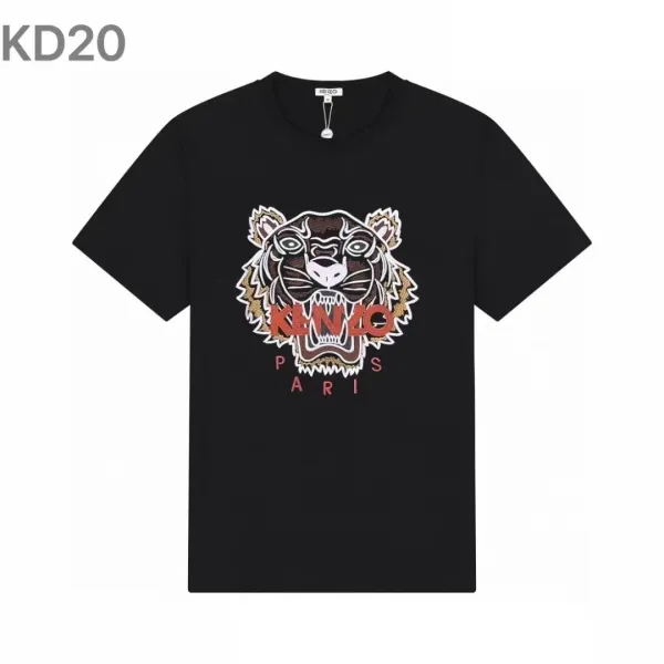 Kenzo Tiger Head Graphic Black T-Shirt - 1