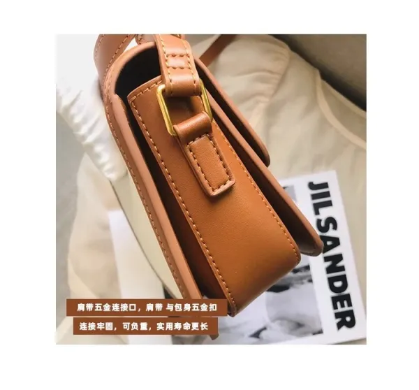 Celine Triomphe Mini Bag Beige and Brown Canvas with Gold Hardware Crossbody Bag - 19
