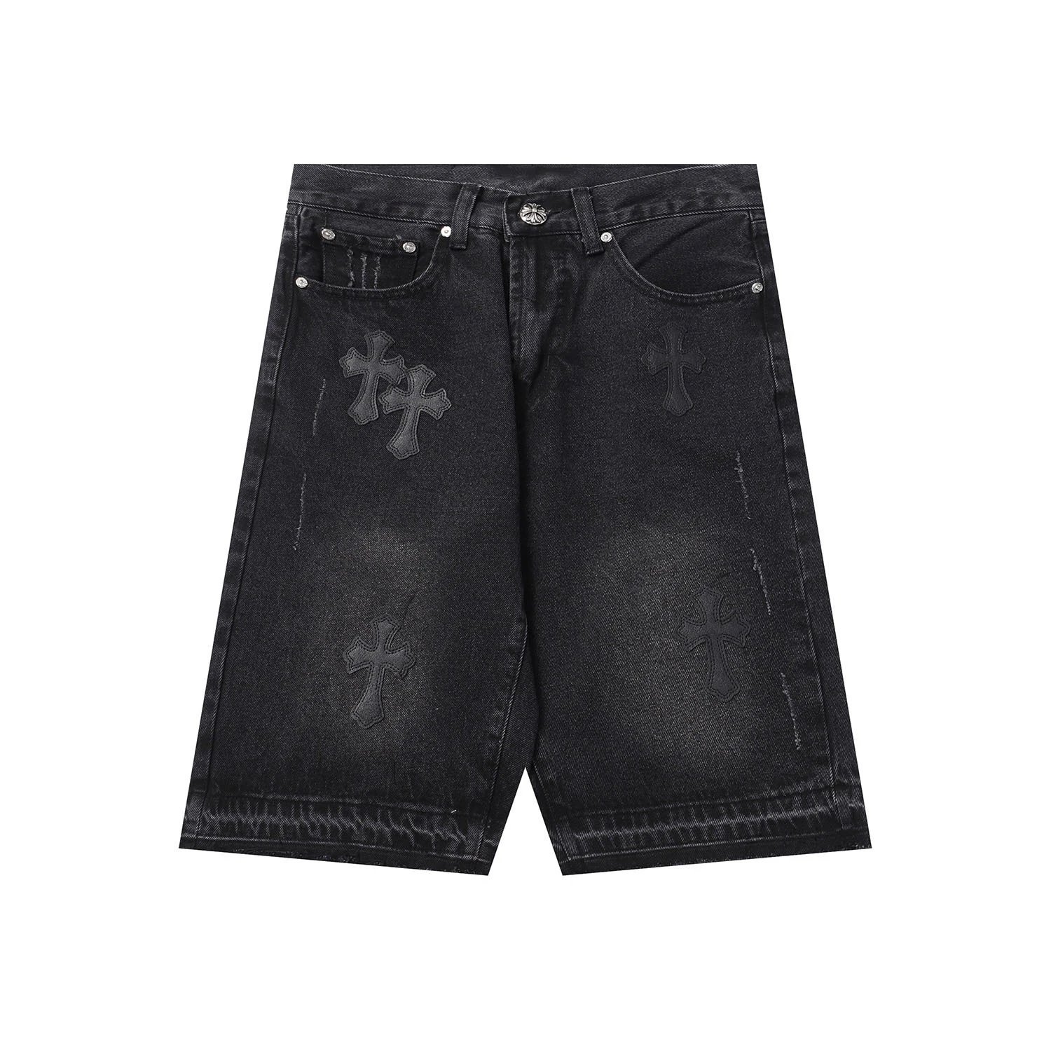Chrome Hearts Cross Motif Embroidered Black Denim Jeans - 19
