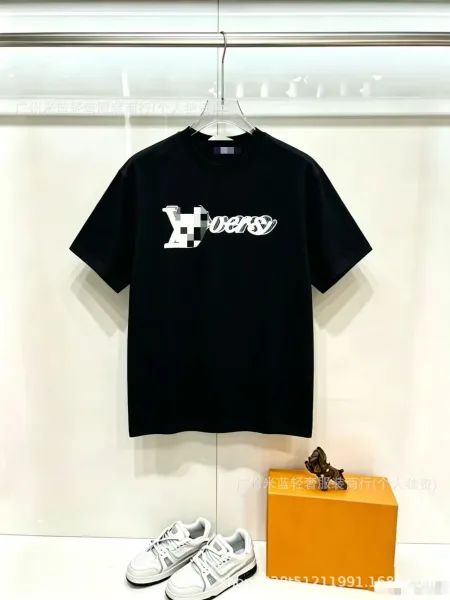 Versace Logo Print Black T-Shirt - 1