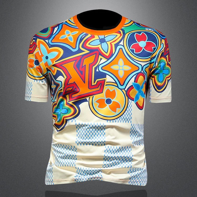 Design Multicolor Graphic Print T-Shirt - 2