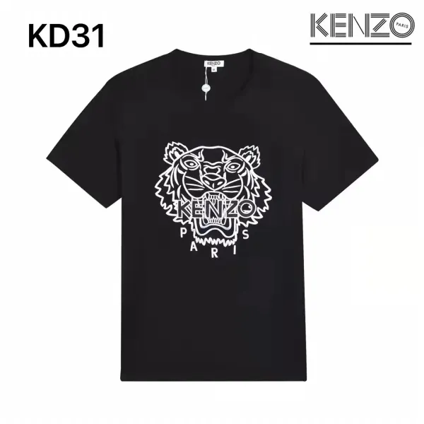 Kenzo Tiger Head Graphic Black T-Shirt - 14