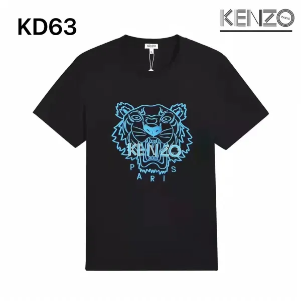 Kenzo Tiger Head Graphic Black T-Shirt - 19