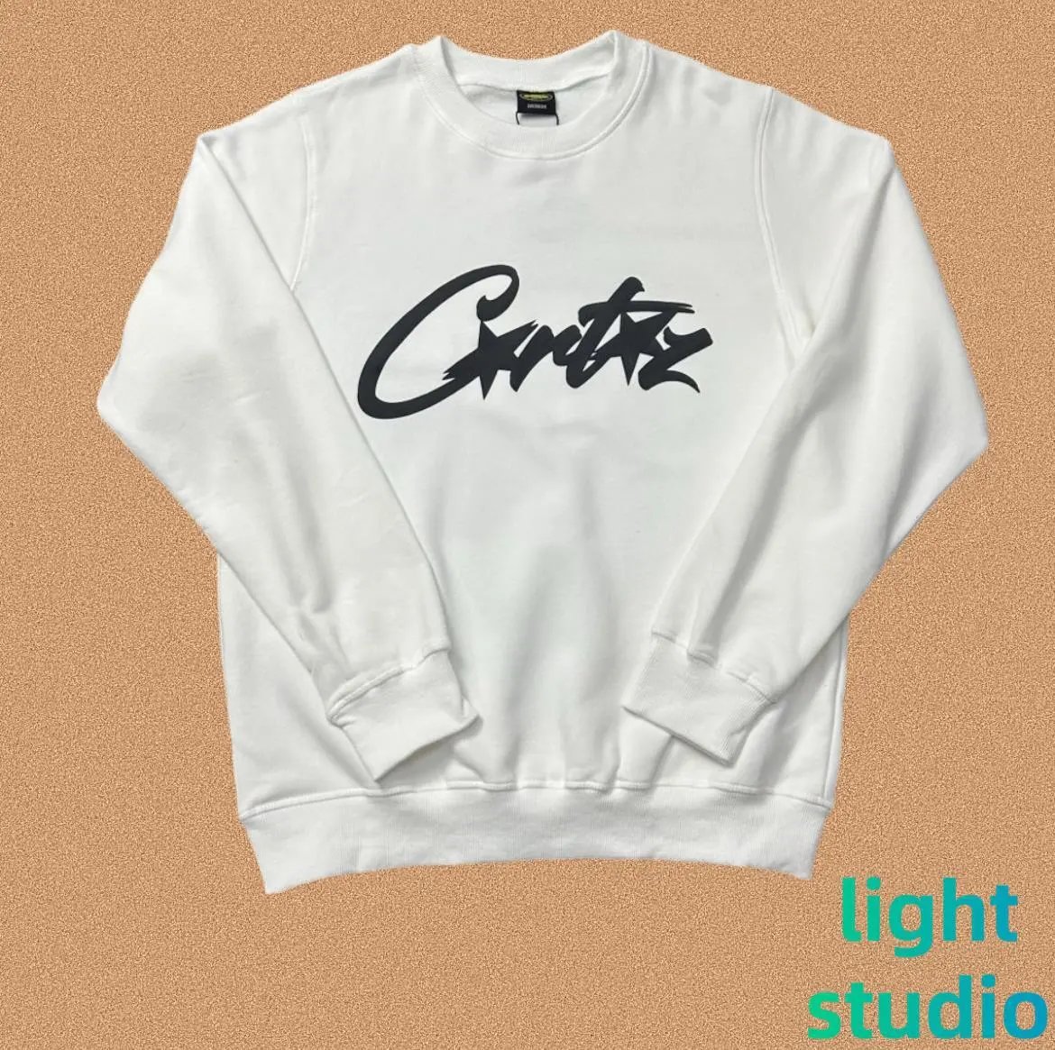 Corteiz Script Logo White Hoodie