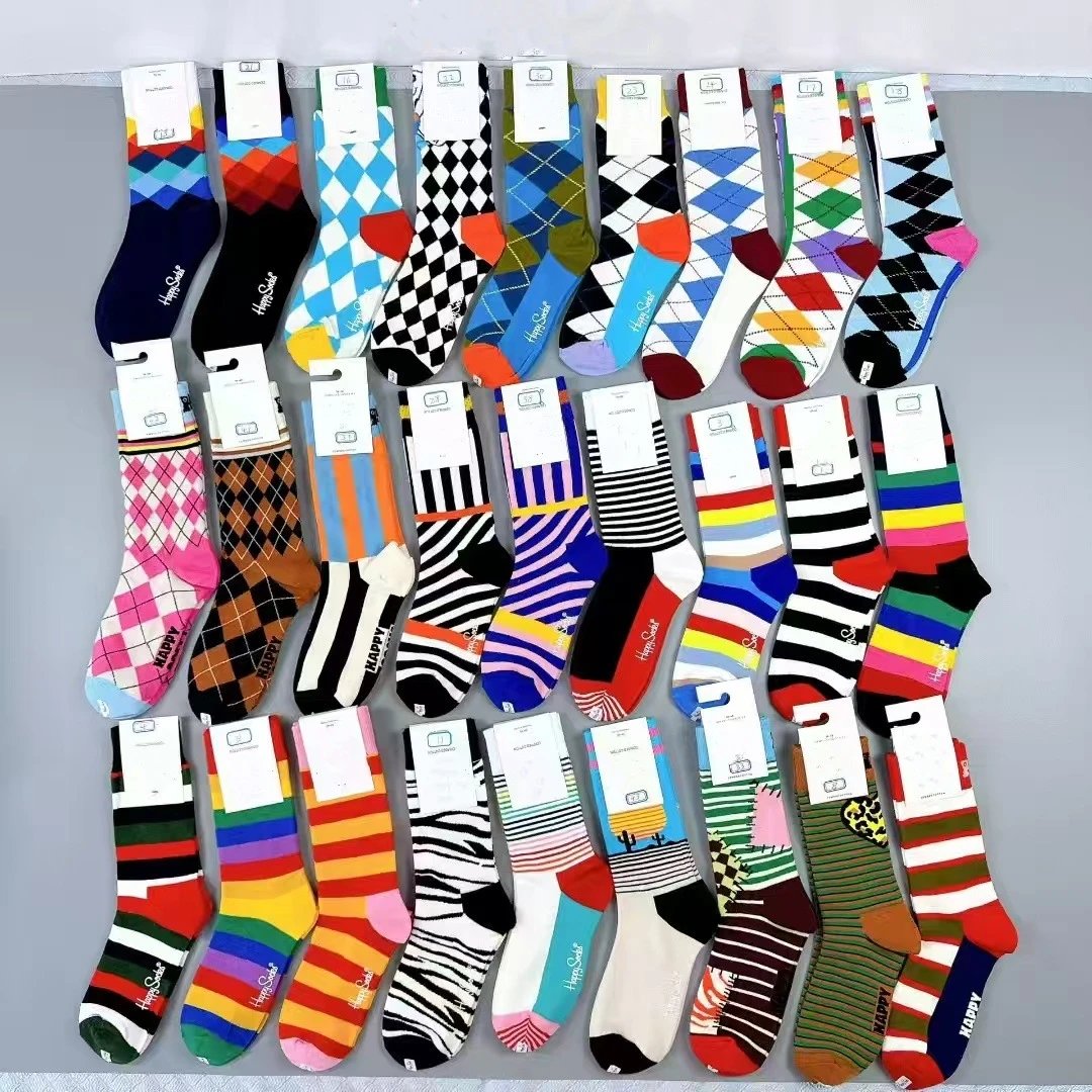 Design Happy Socks Patterned Crew Socks Multicolor Socks - 7