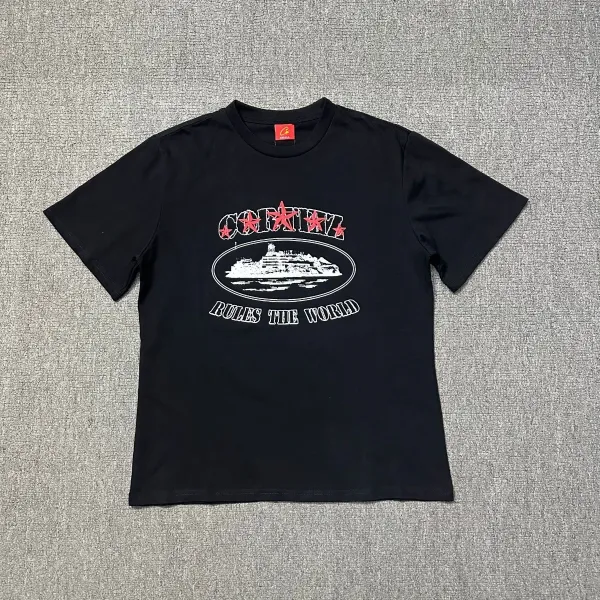 Corteiz Rules The World Black T-Shirt - 1
