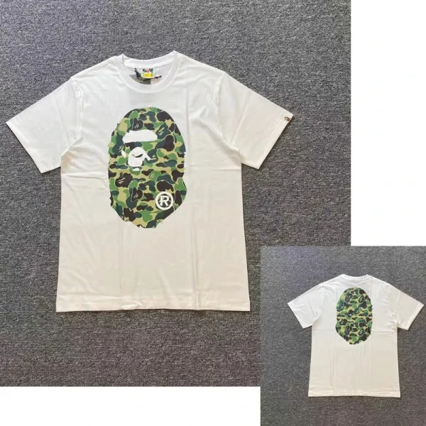 A Bathing Ape Camo Ape Head Logo T-Shirt White - 6