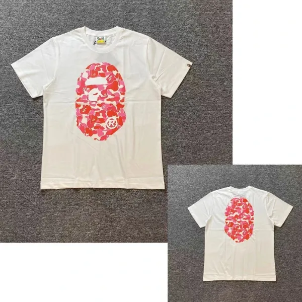 A Bathing Ape Camo Ape Head Logo T-Shirt White - 4