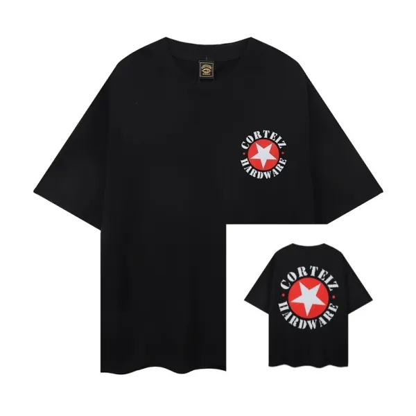 Corteiz Hardware Star Logo Oversized T-Shirt Black - 1