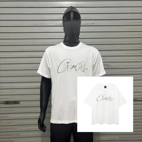 Design Script Logo Graphic T-Shirt White - 1