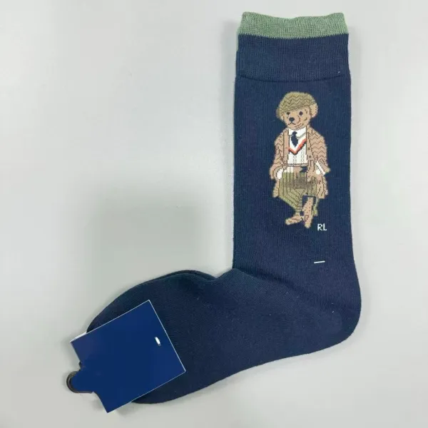 Polo Ralph Lauren Bear Logo Socks Navy - 1