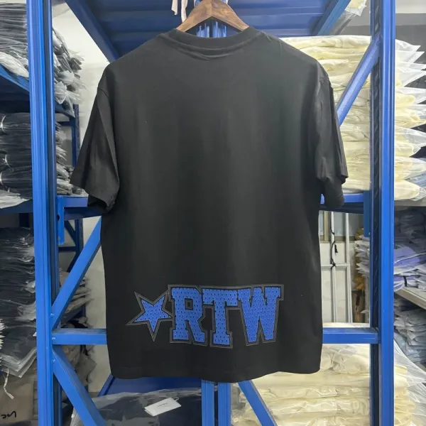 Design RTW Mesh Logo Graphic T-Shirt Black Tops.t Shirts - 1