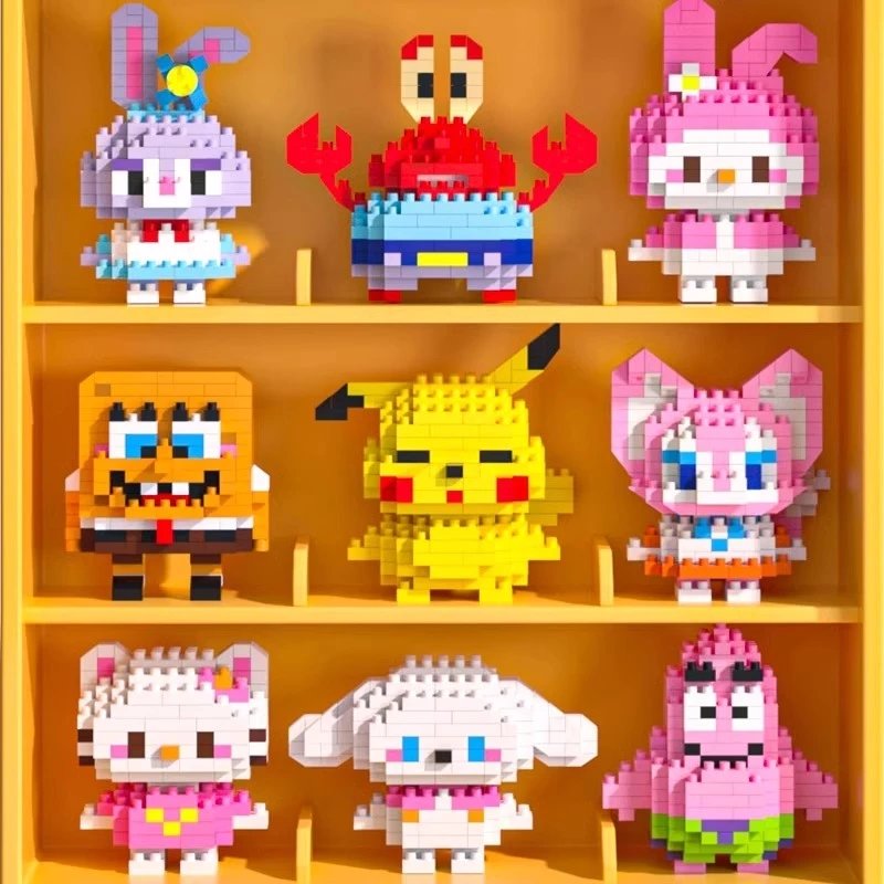 Mini Micro Building Blocks Cartoon Character Figure Set