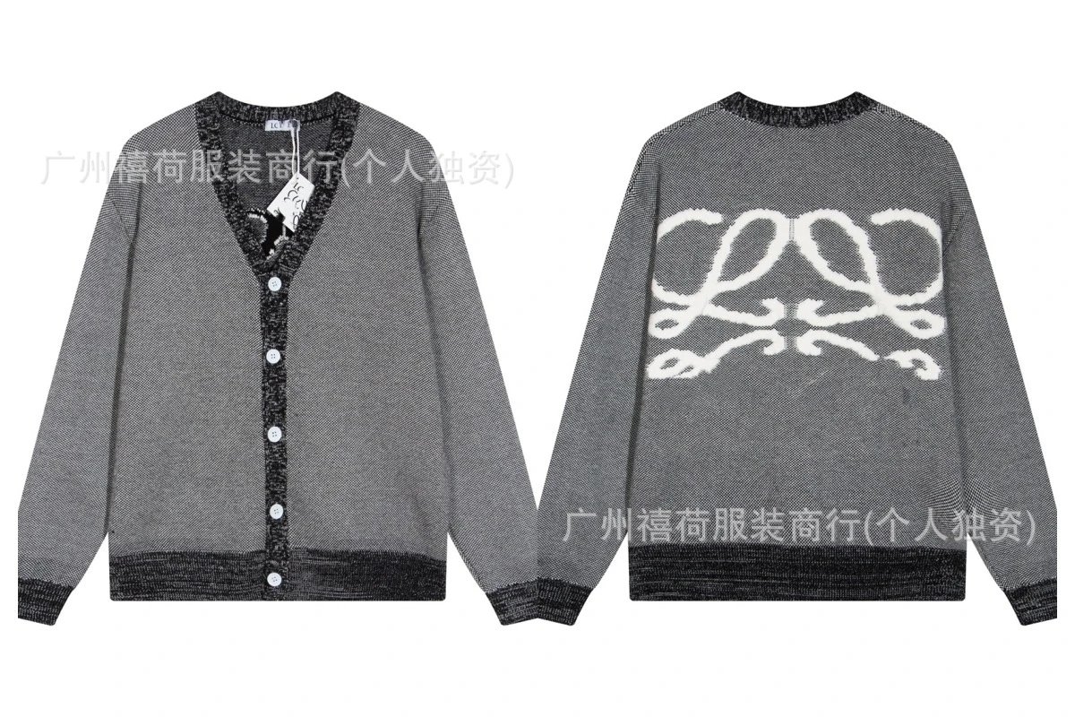 Loewe Anagram Knit Sweater Gray - 3
