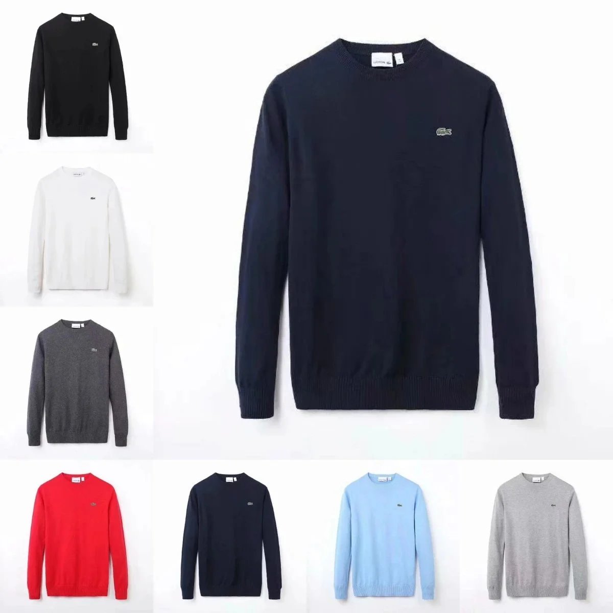Lacoste Navy Round Neck Sweater