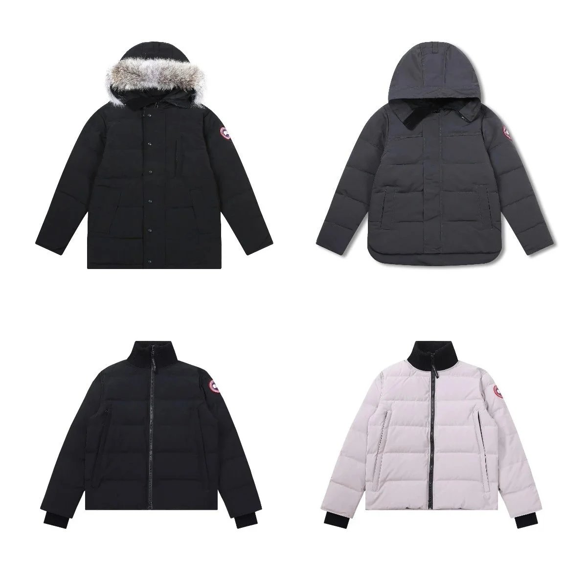 Canada Goose Black and White Puffer Jackets