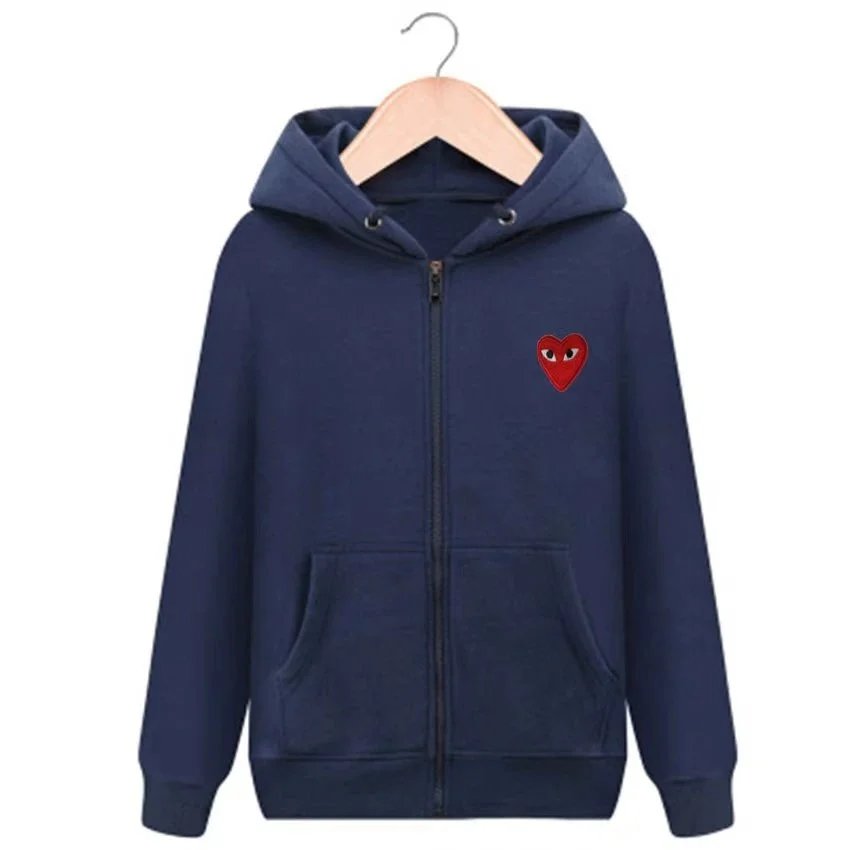 BB-Little Red Heart, Fleece-lined, Navy Blue SKU image