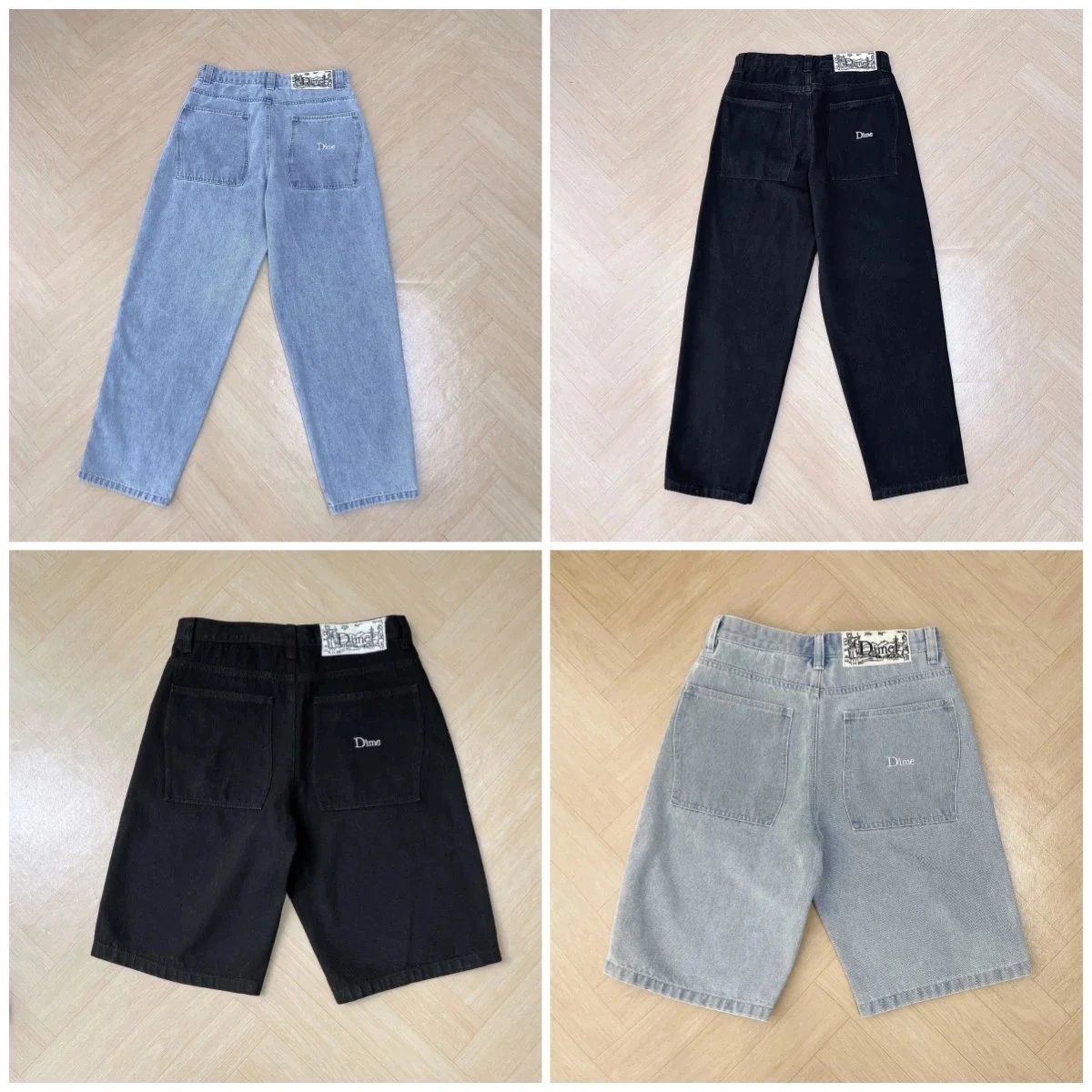 Dior Blue and Black Denim Pants and Shorts Combo