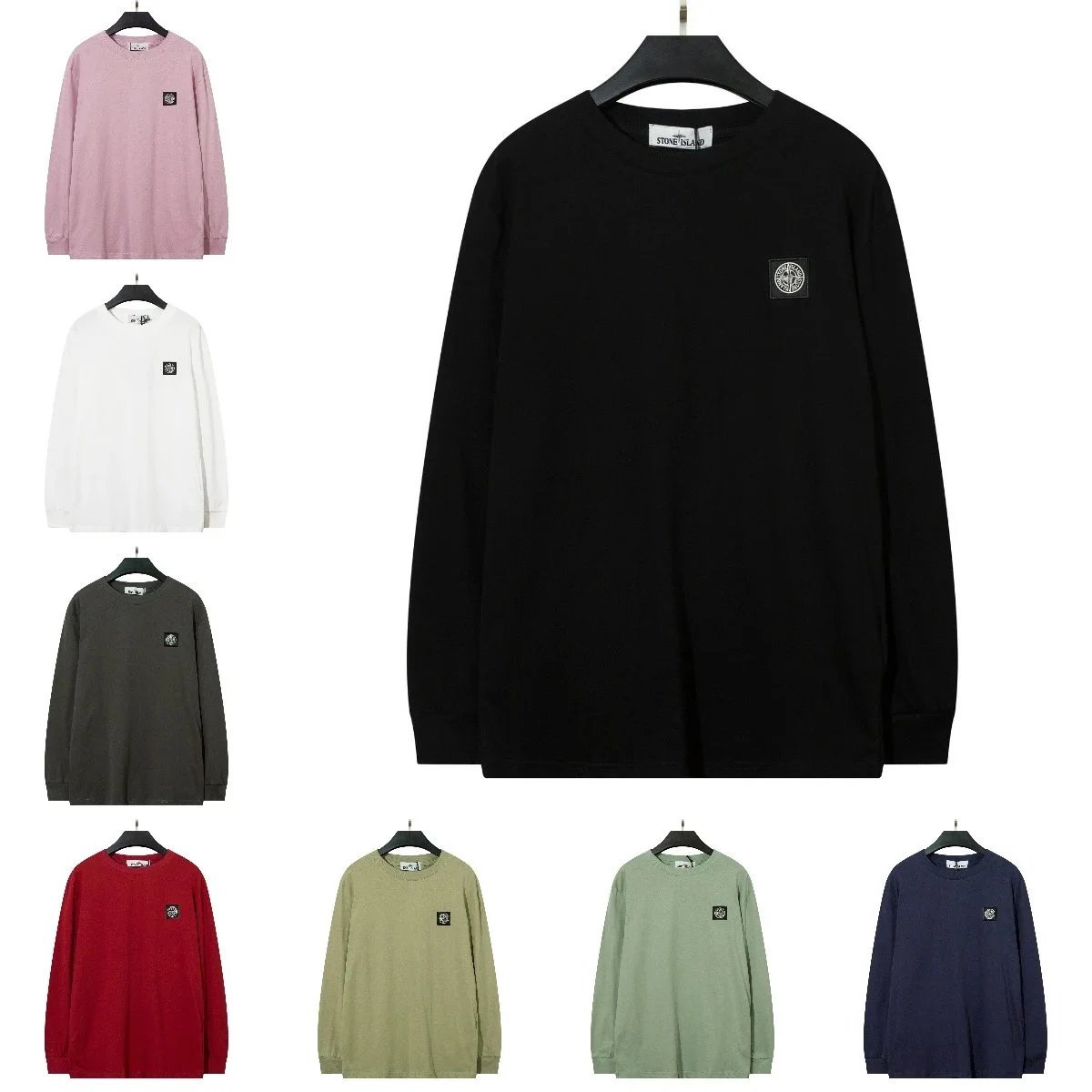 Stone Island Black Long Sleeve T-Shirt
