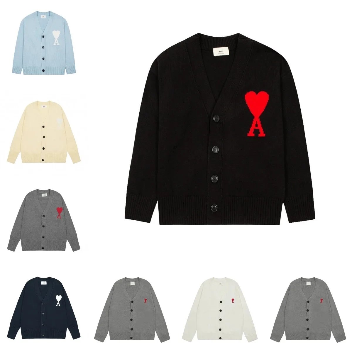 Ami Paris Black Cardigan