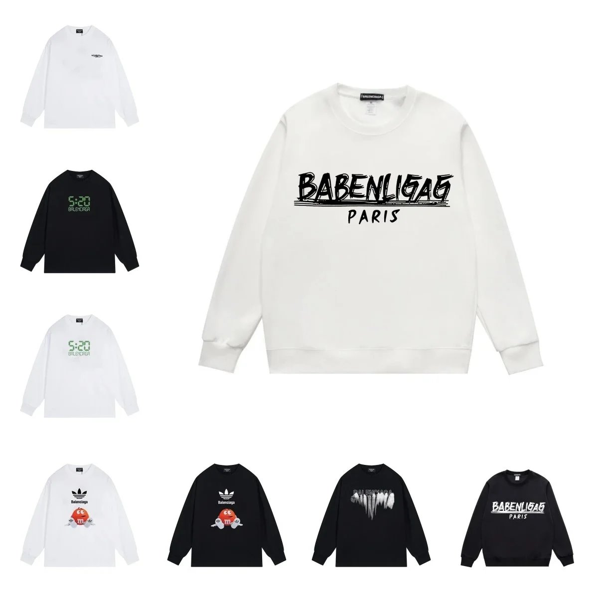 Balenciaga White Long Sleeve Sweatshirt