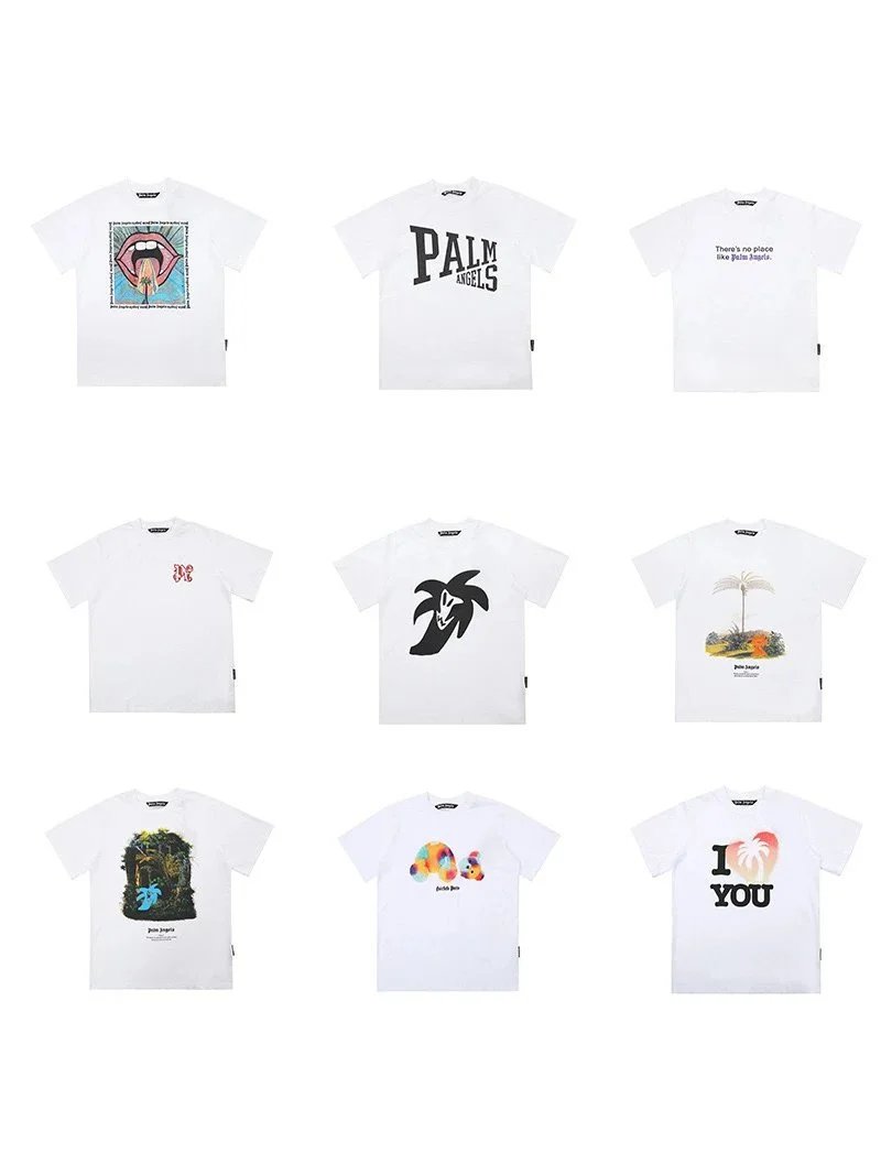 Palm Angels White Graphic T-Shirt