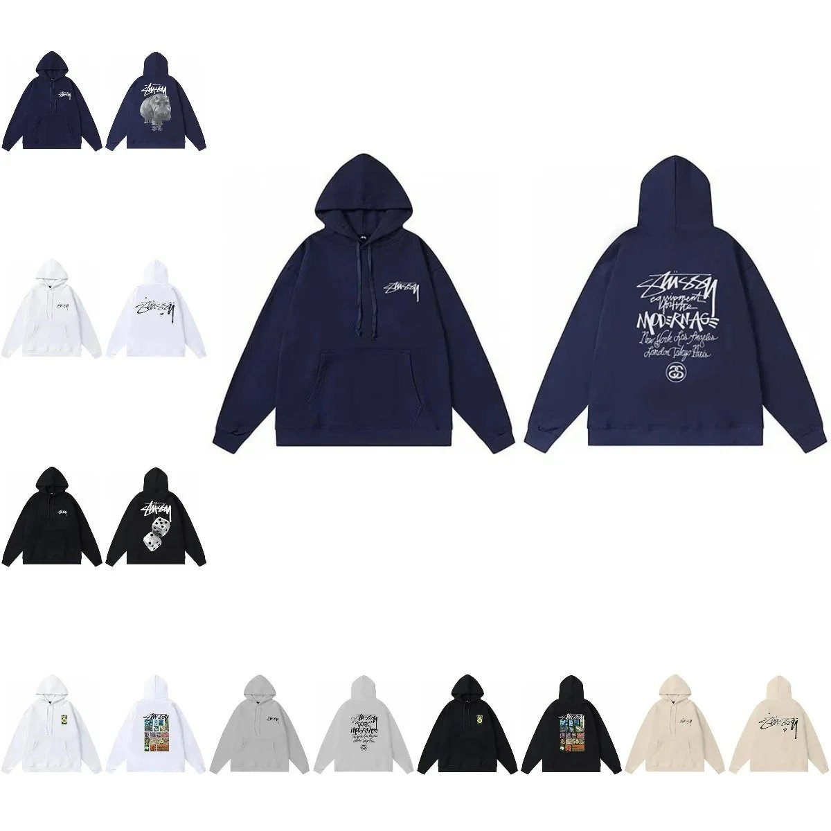 Stussy Navy Hoodie w
