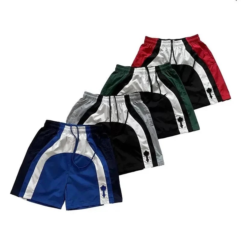 Colorblock Athletic Shorts with Drawstring Waist