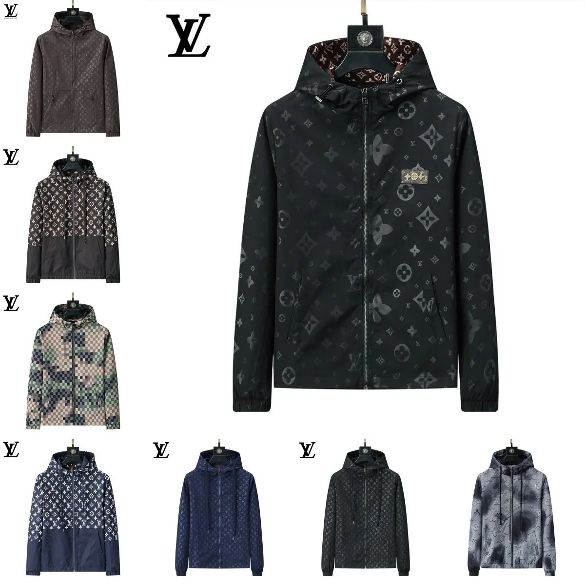 Louis Vuitton Black Monogram Hooded Jacket
