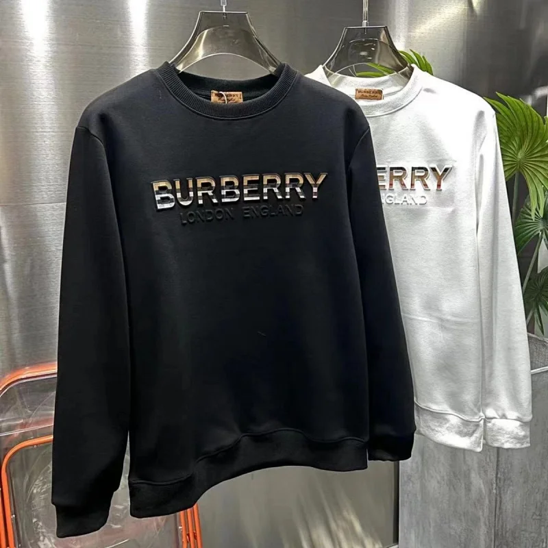 Burberry Hoodies & Sweatshirts Plaid-lined zip-front hooded sweatshirt — 37