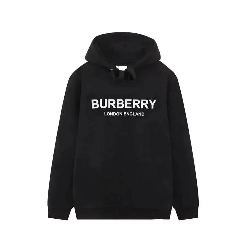 Burberry Hoodies & Sweatshirts Plaid-lined zip-front hooded sweatshirt — 31