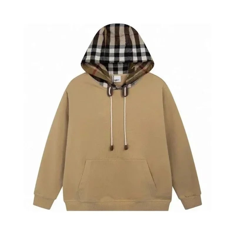 Burberry Hoodies & Sweatshirts Plaid-lined zip-front hooded sweatshirt — 13