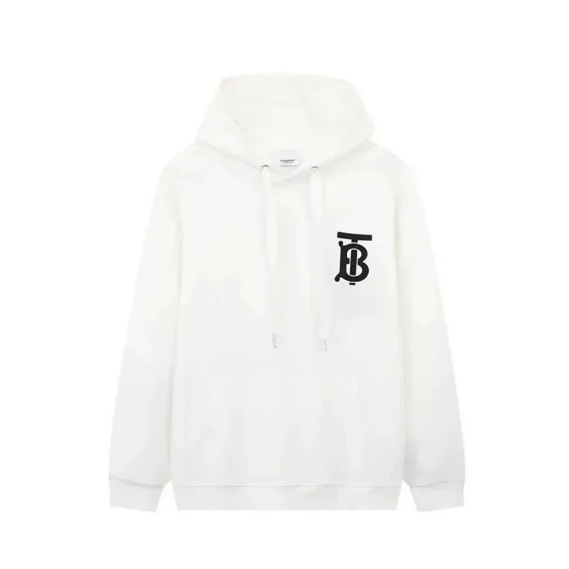 Burberry Hoodies & Sweatshirts Plaid-lined zip-front hooded sweatshirt — 32