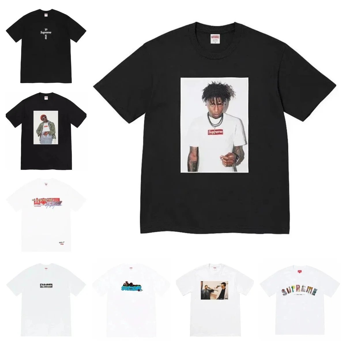 Supreme Black T-Shirt with Graphic Print