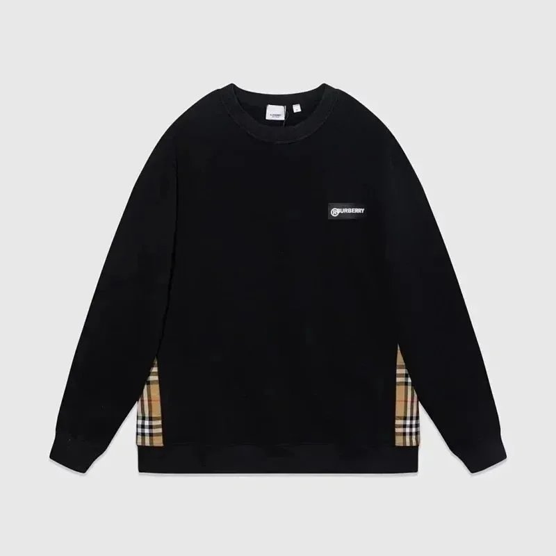 Burberry Hoodies & Sweatshirts Plaid-lined zip-front hooded sweatshirt — 27