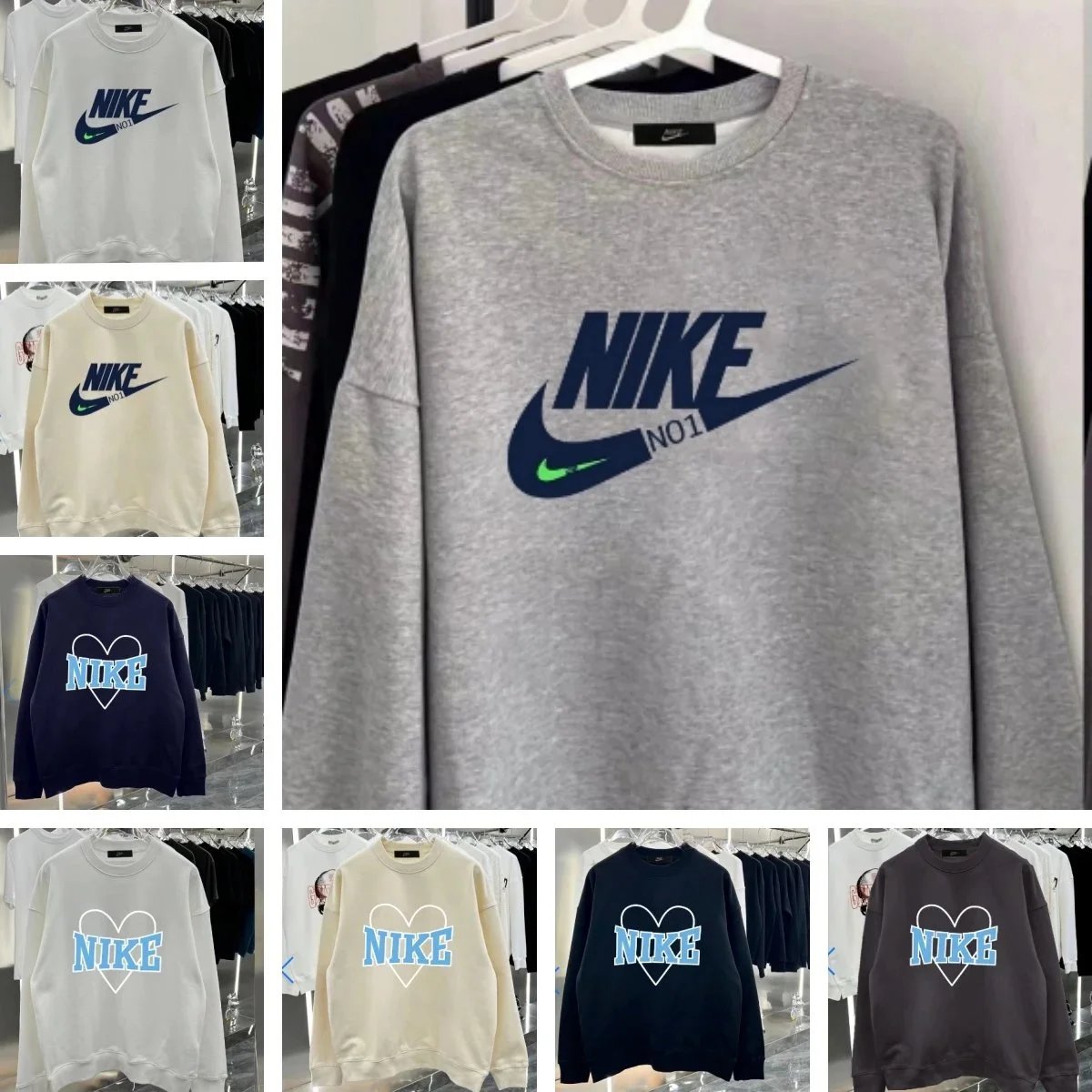Nike Grey Crewneck Sweatshirt