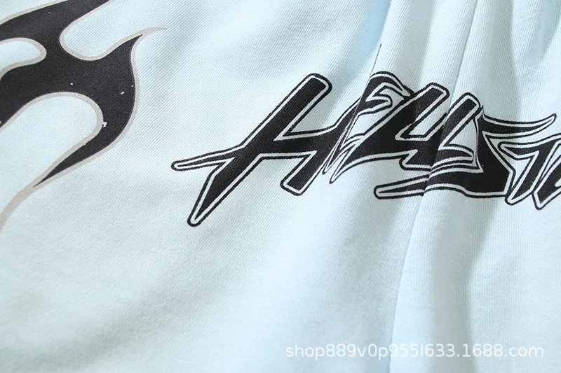 Hellstar Graphic Print White Sport Shorts - 40