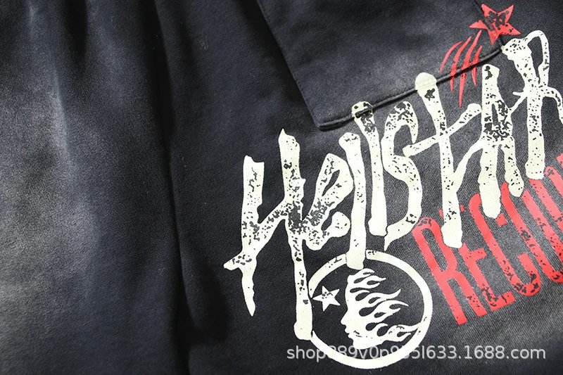 Hellstar Graphic Print White Sport Shorts - 38