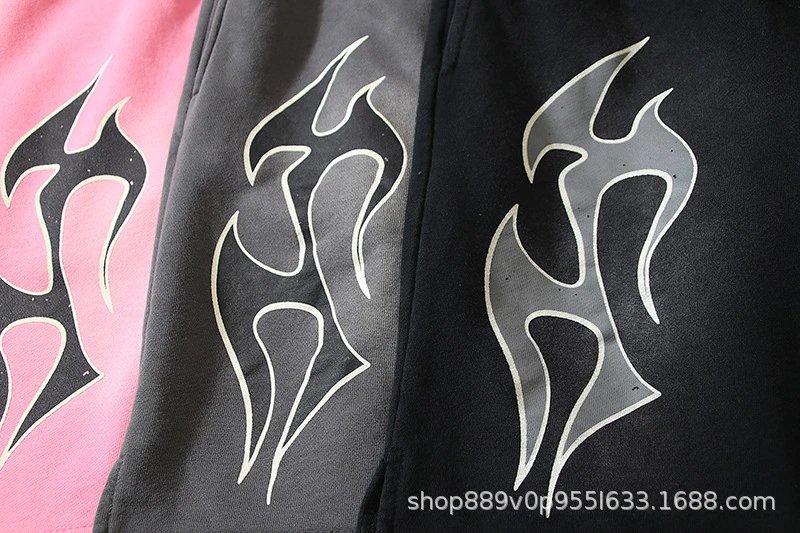 Hellstar Graphic Print White Sport Shorts - 26