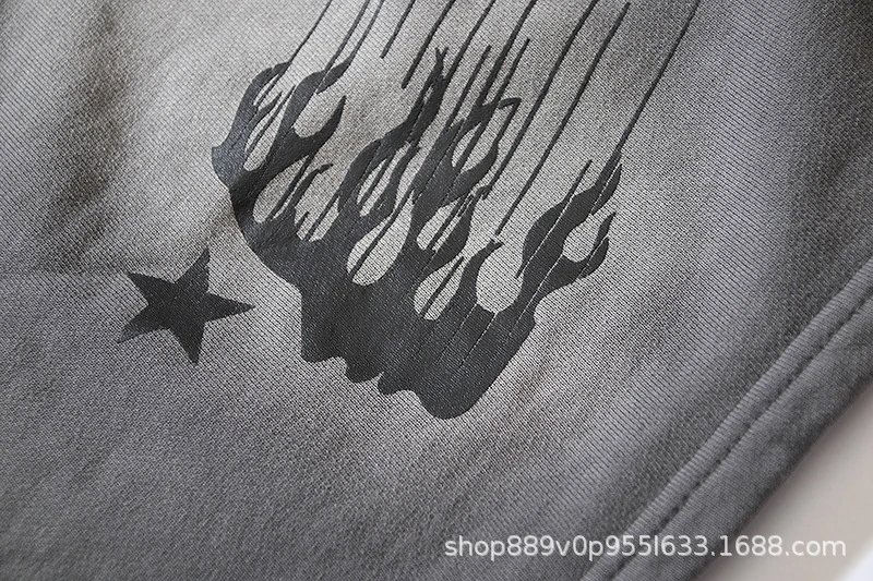 Hellstar Graphic Print White Sport Shorts - 28