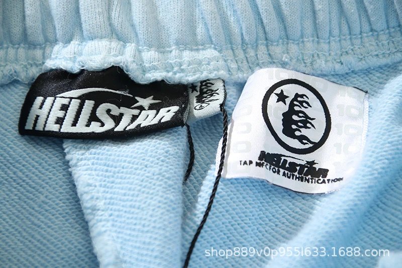 Hellstar Graphic Print White Sport Shorts - 44