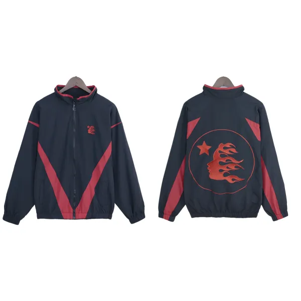 Flame Star Windbreaker Navy and Red - 1