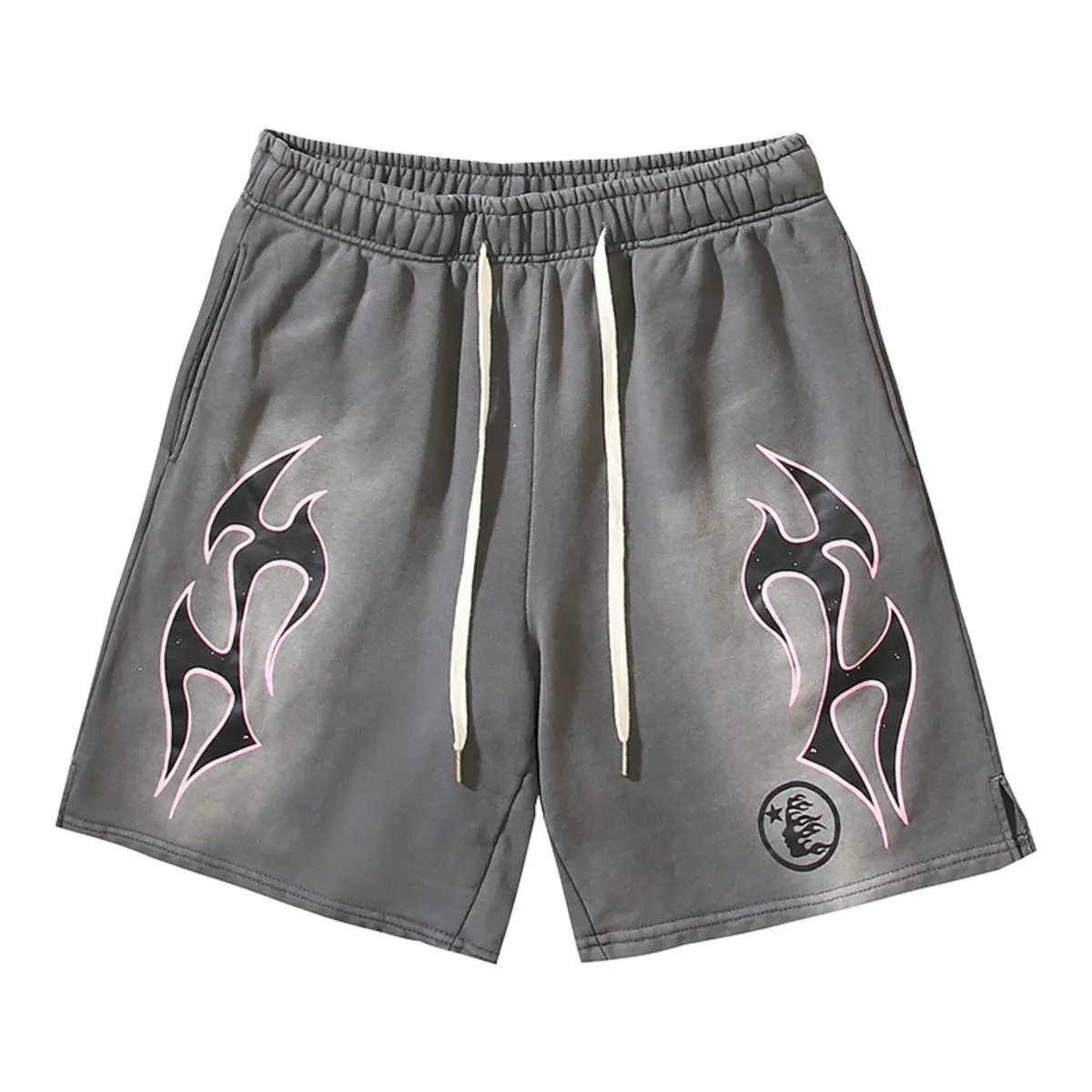 Hellstar Graphic Print White Sport Shorts - 13