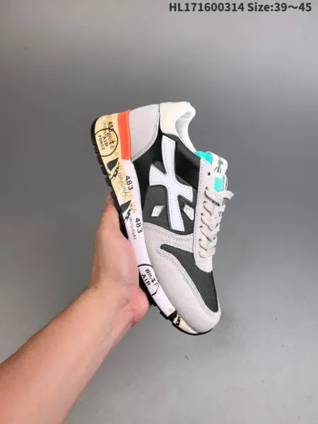 Off-White x Nike Air Force 1 '483' Gray Red White Sneakers - 4