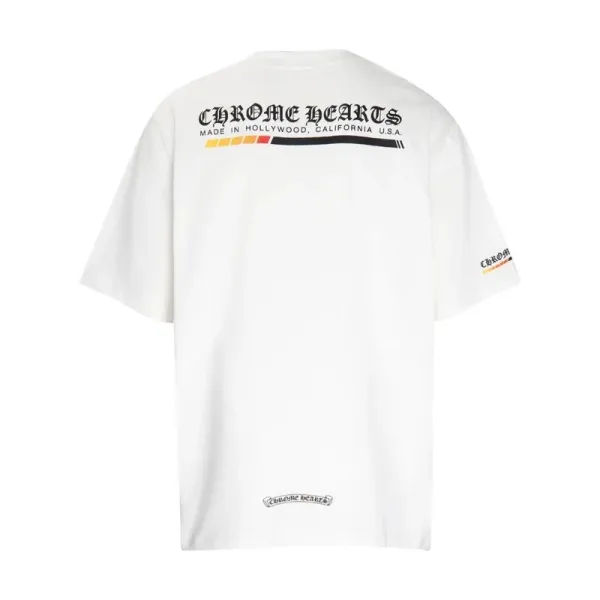 Chrome Hearts Racing Stripe White T-Shirt - 1