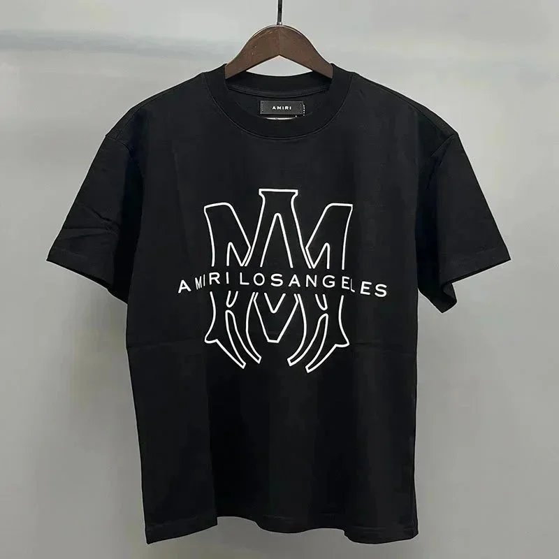 AMIRI T-Shirts Oversized graphic crew-neck T-shirt — Large black mass