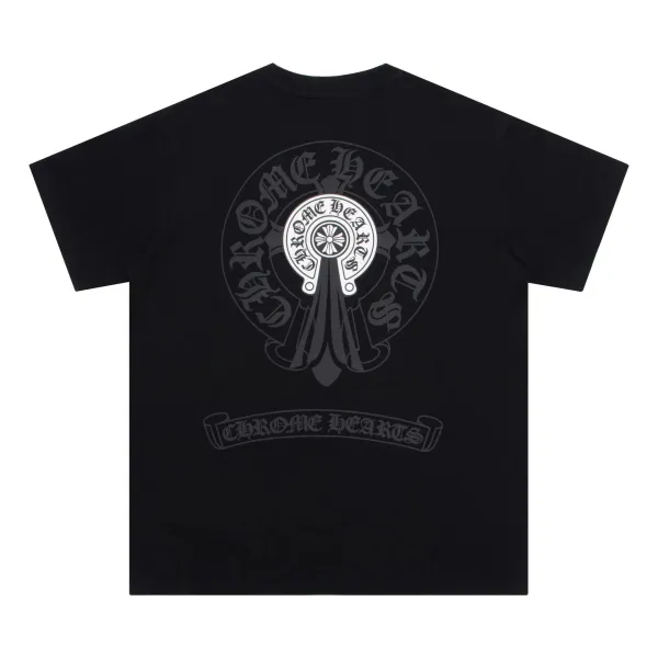 Chrome Hearts Dripping Logo Black T-Shirt - 7